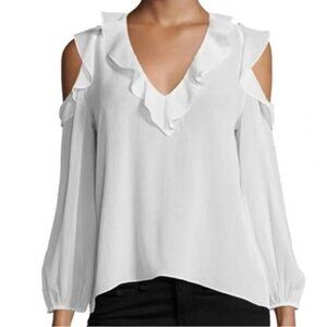 Alice & Olivia Gia Cold Shoulder Blouse